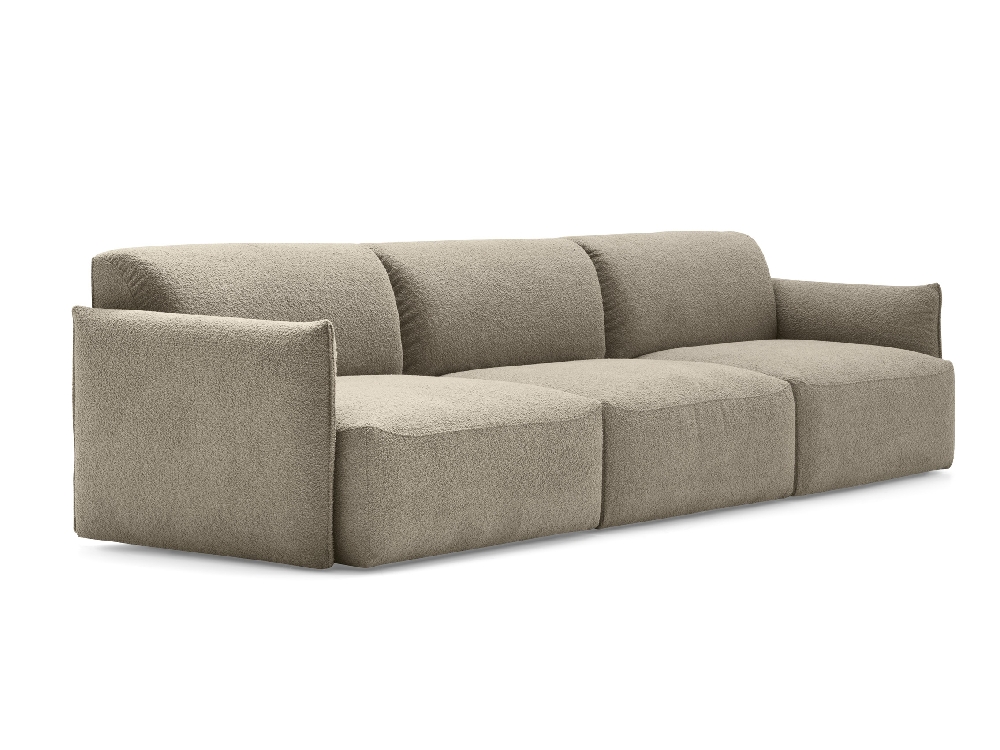 Τριθέσιος υφασμάτινος καναπές Calligaris σε σαλόνι με ξύλινο δάπεδο – Αθήνα Adamopoulos Casa Ideale